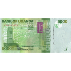 (380) Uganda P51f - 5000 Shillings Year 2019